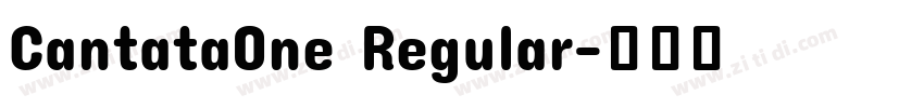 CantataOne Regular字体转换